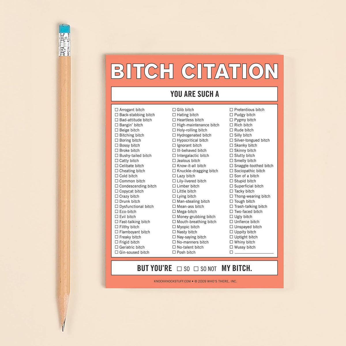 B*tch Citation Nifty Note Pad