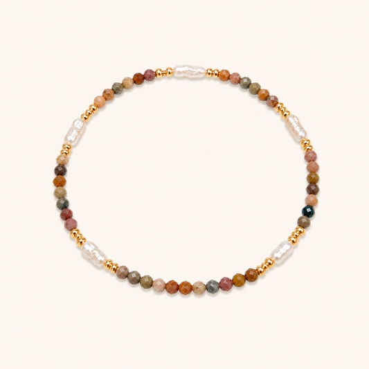 Anna Multi Brown Bead Bracelet