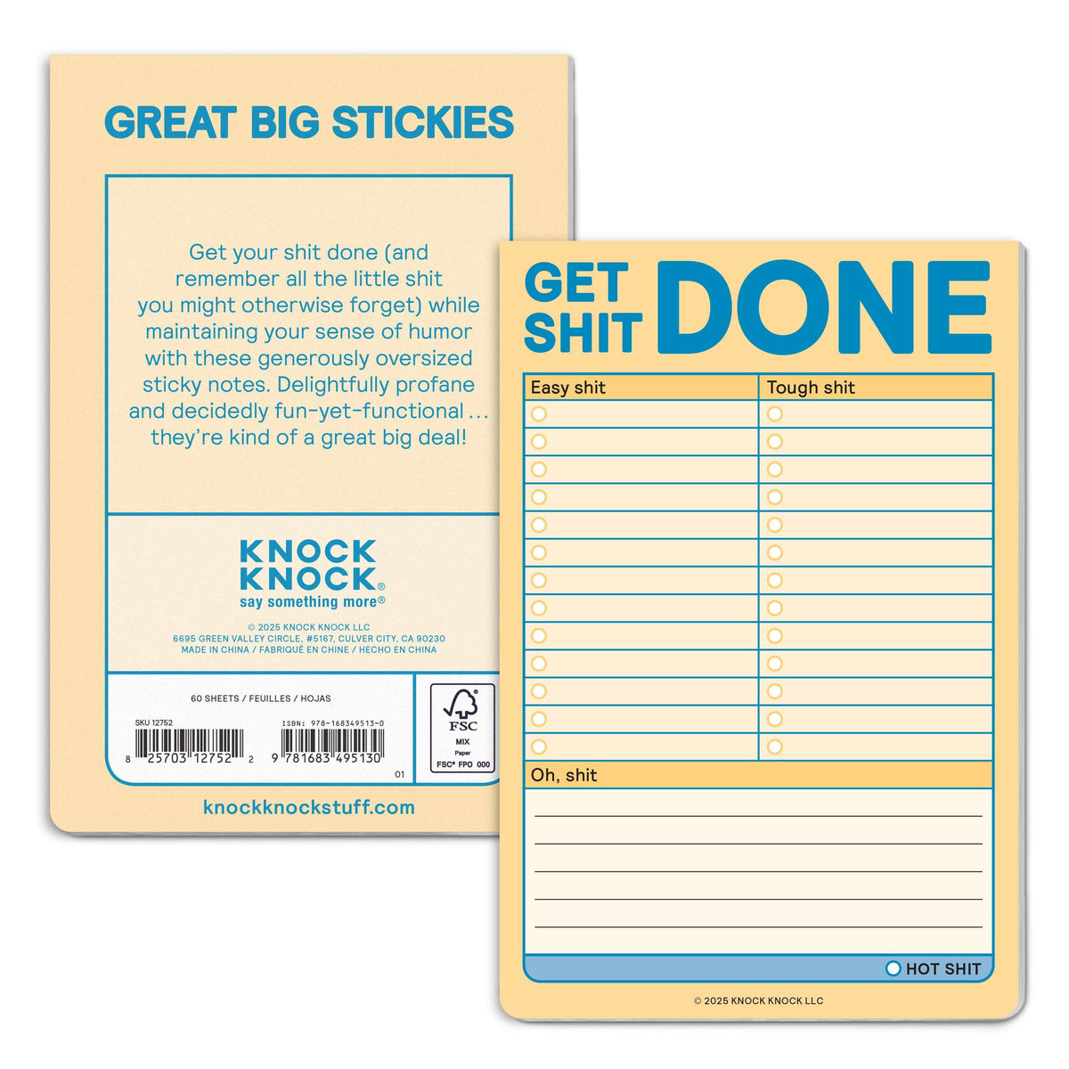 Get Sh*t Done Great Big Stickies (Pastel Version)