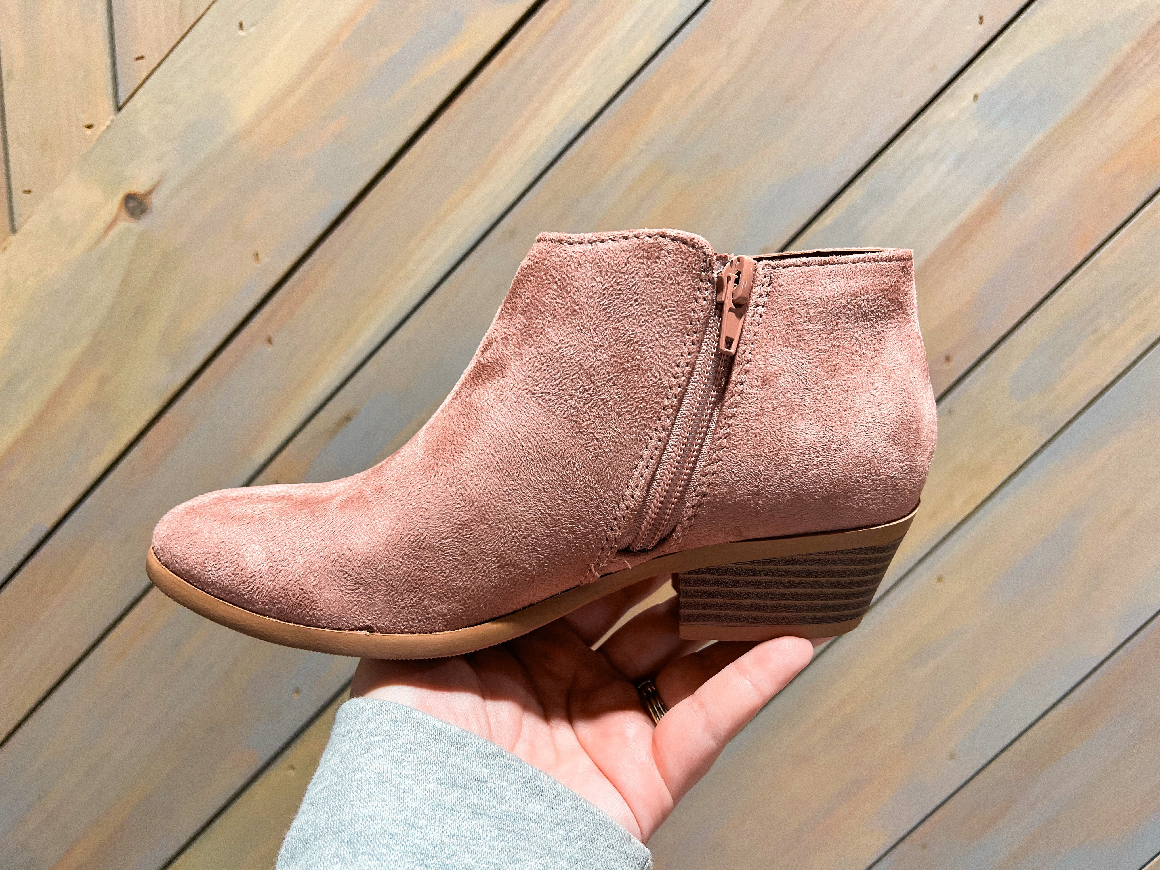 Blush 2024 suede booties