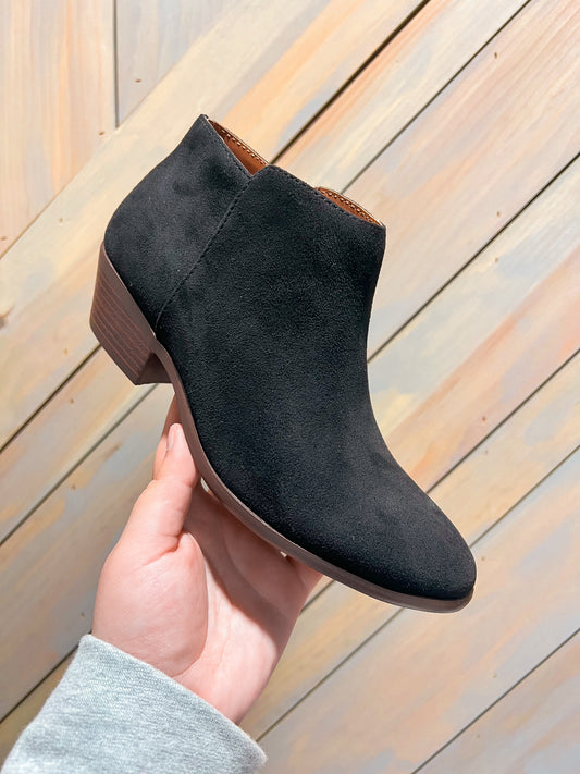 SIZE 8 Maggie Black Suede Booties