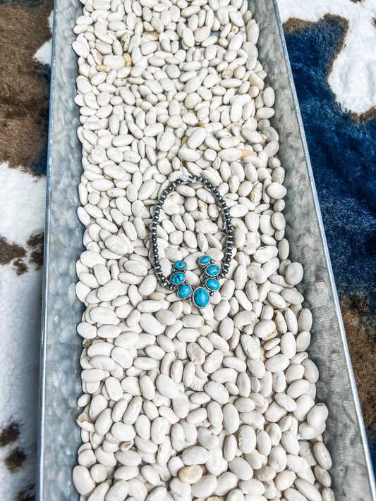 Turquoise Concho Stretch Bracelet