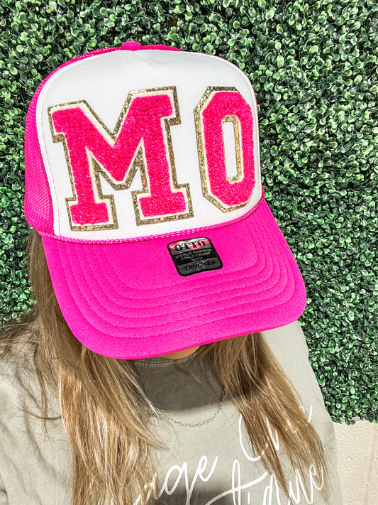 MO Hot Pink Patch Trucker Hat