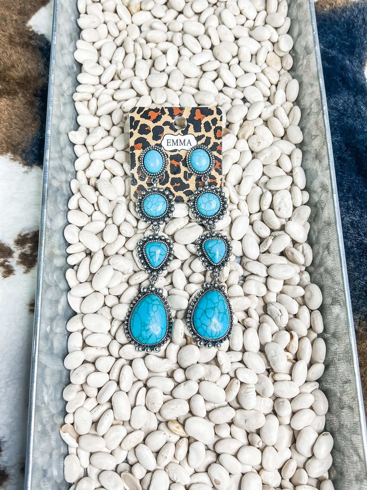 Turquoise Multi Stone Earrings