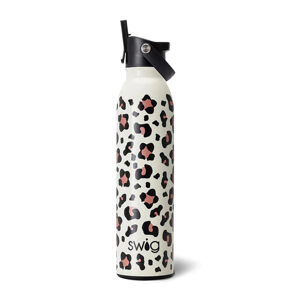 Swig Luxy Leopard Flip + Sip Water Bottle (20oz)