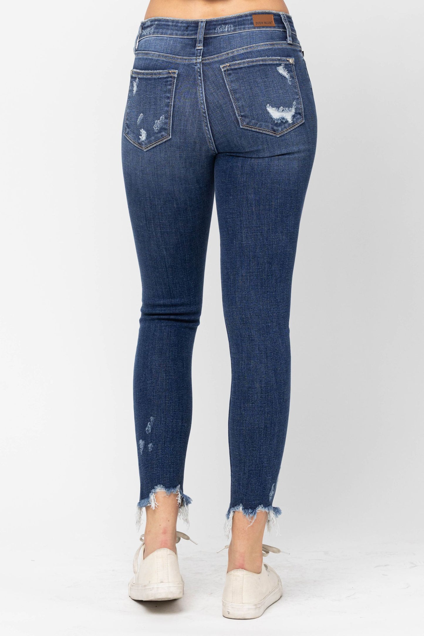 Judy Blue Amelia Mid-Rise Distressed Skinny Jeans (JB 82265)