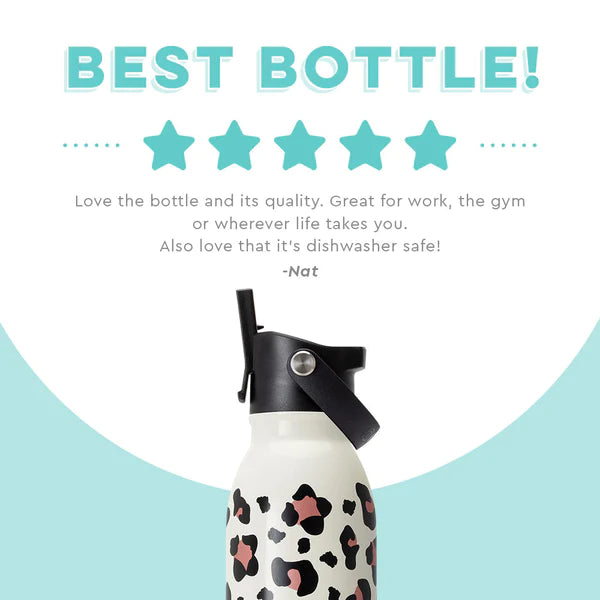 Swig Luxy Leopard Flip + Sip Water Bottle (20oz)