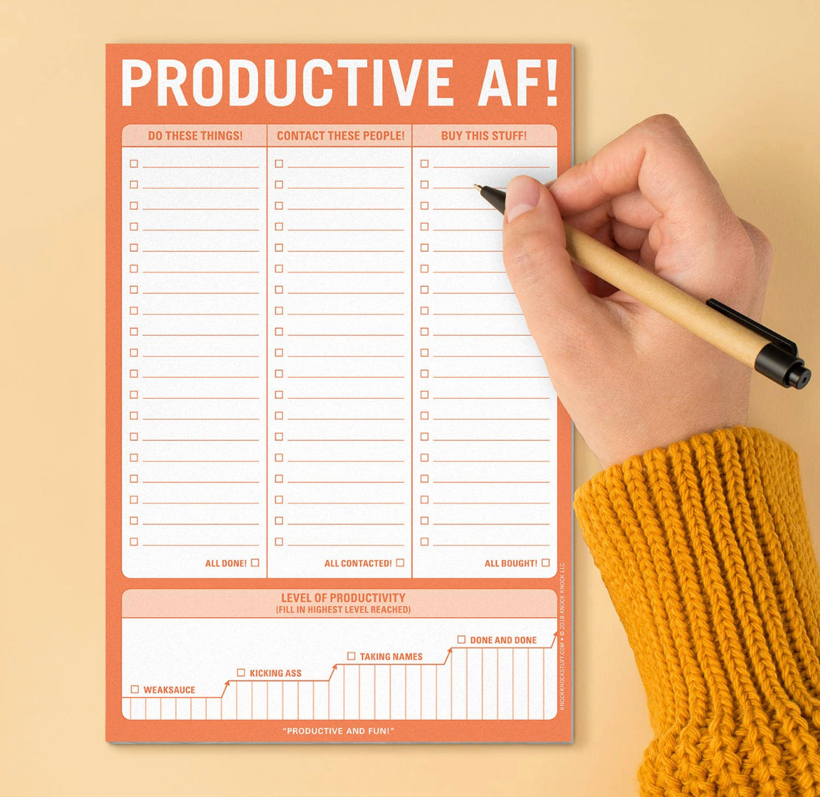 Productive AF Large Notepad