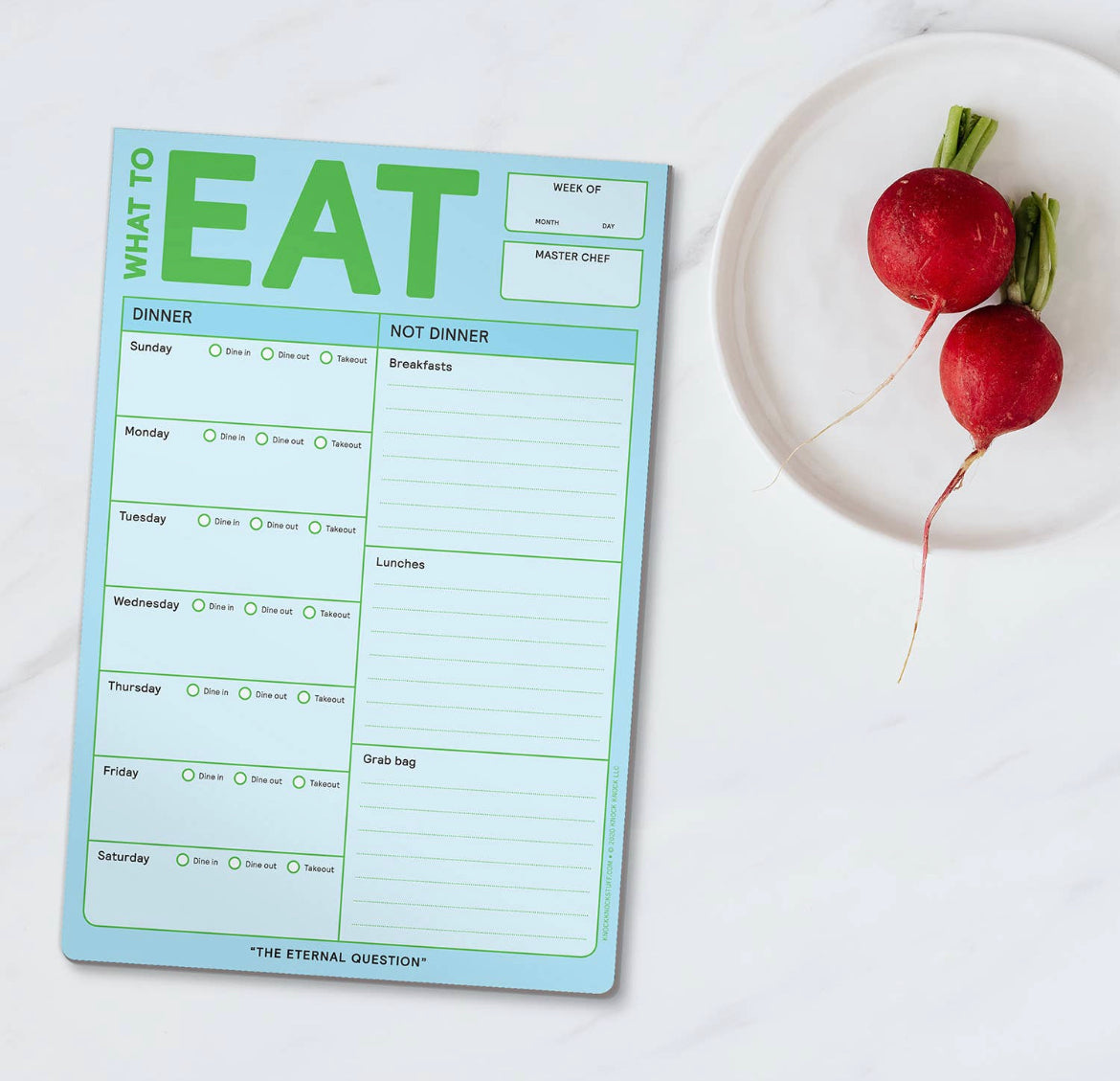 What to Eat Large Notepad