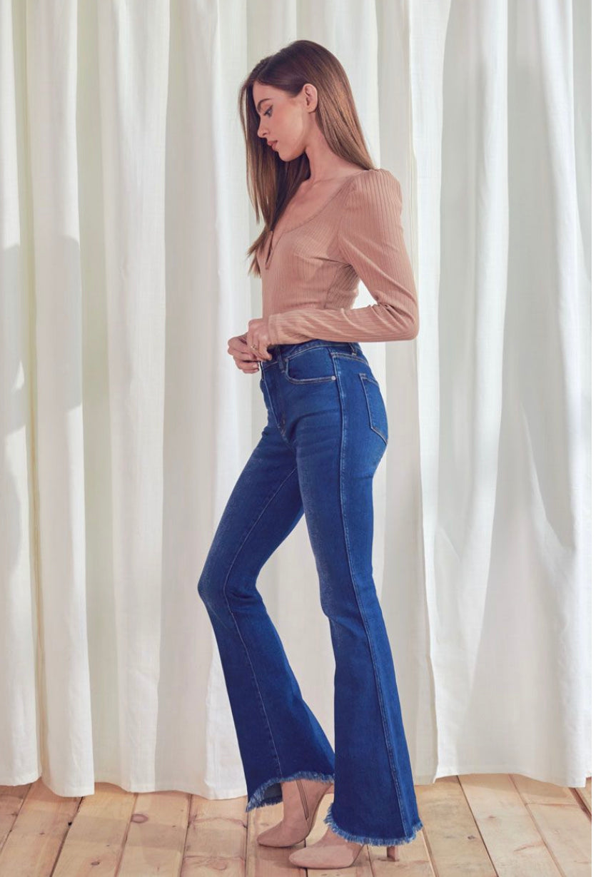 Frayed hem sale bell bottom jeans