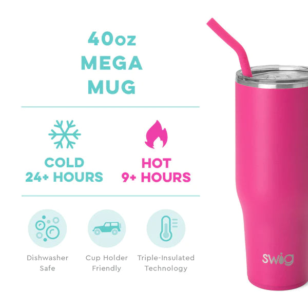 Swig Hot Pink Mega Mug (40oz)